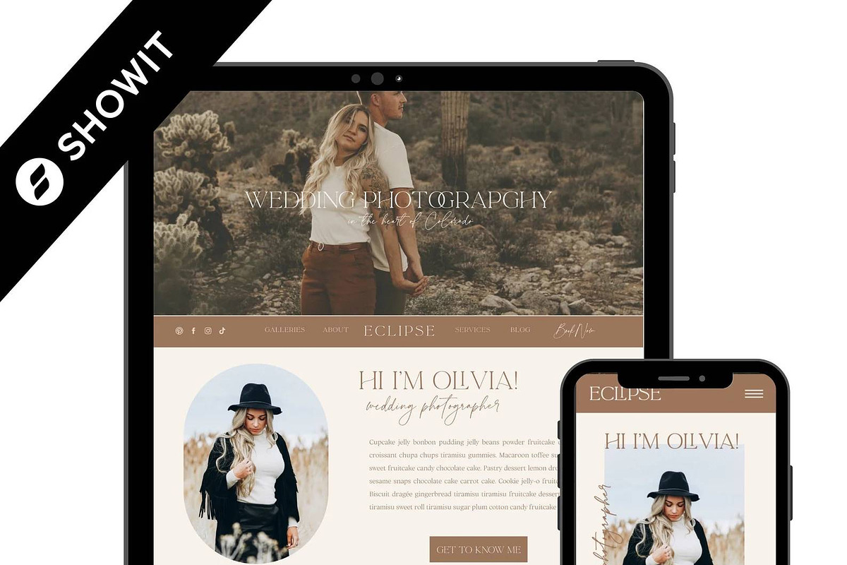 Boho Showit Website Template, a Wix Template by Eclipse Creative Designs