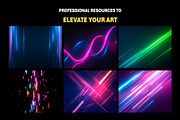 170+ Neon Lights Effects Overlays, an Object Graphic by Mikel Blazgad (Thumbnail 4 of 10)