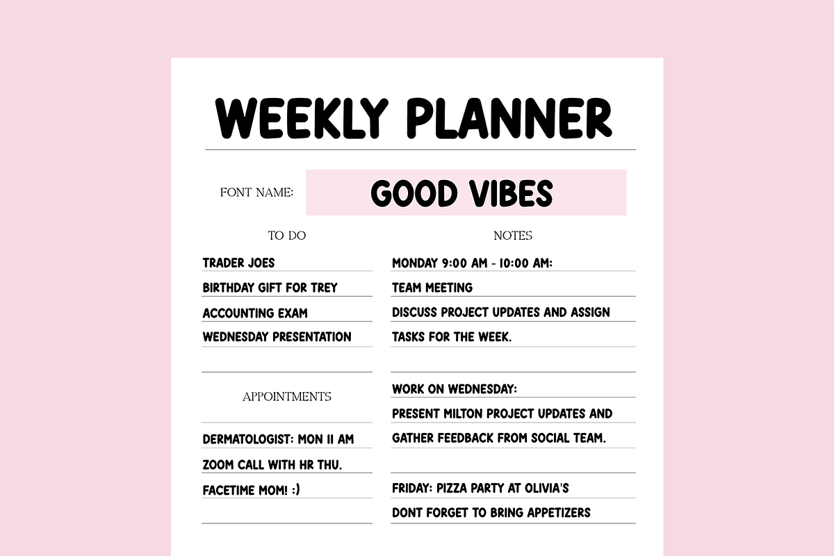 Essential Digital Planner Fonts Bund, a Handwritten Font by Blush Font Co. (Photo 6 of 9)
