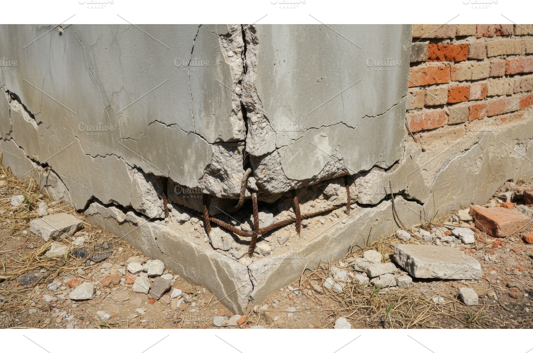 Close up view of damaged concrete, an Industrial Photo by Igor Tichonow