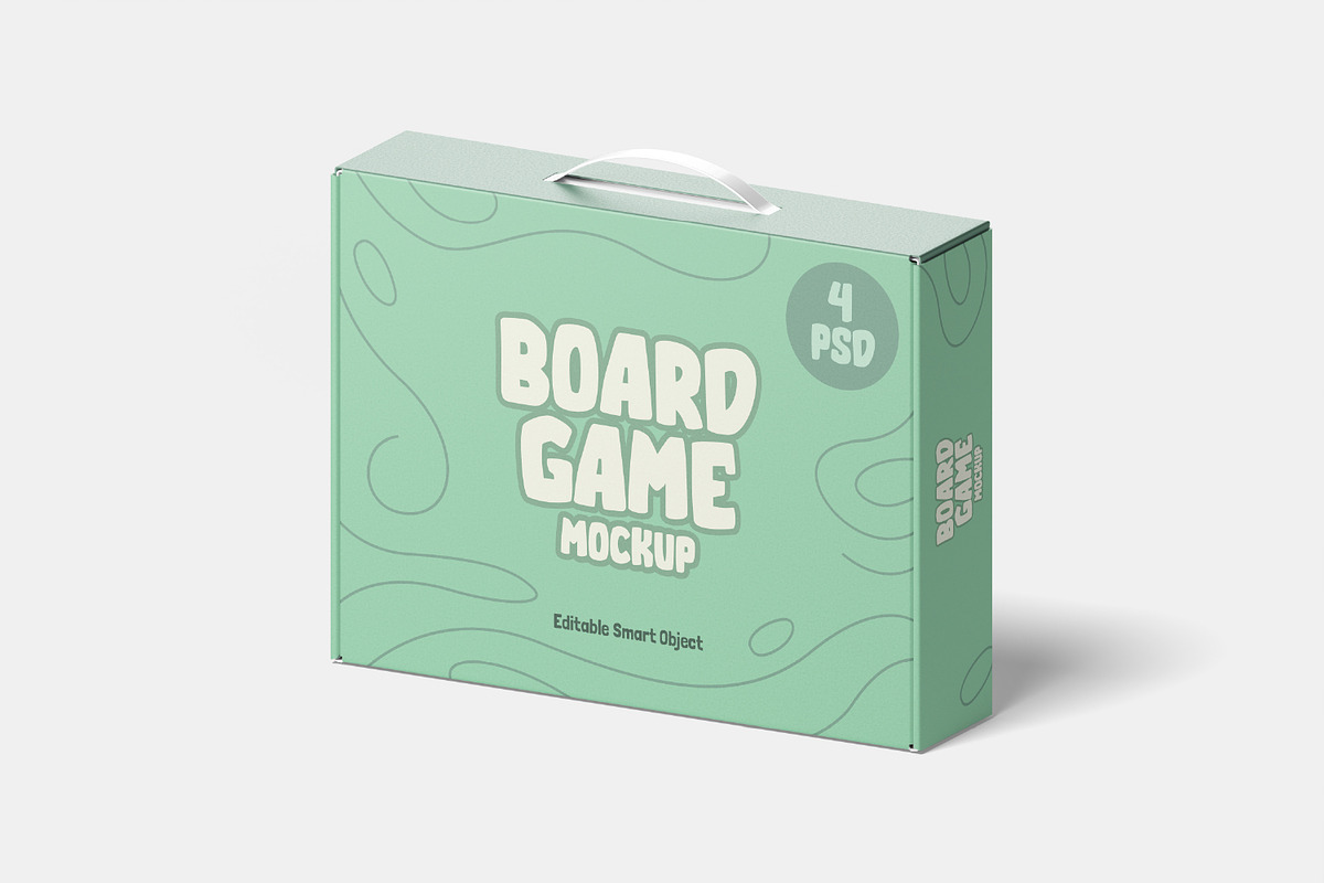 Board Game Box Mockup, a Packaging Mockup by Alolieli Studio (Photo 4 of 5)
