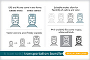 Transportation 6-pack icon bundle, an Outline Icon by Picture Window (Thumbnail 2 of 8)