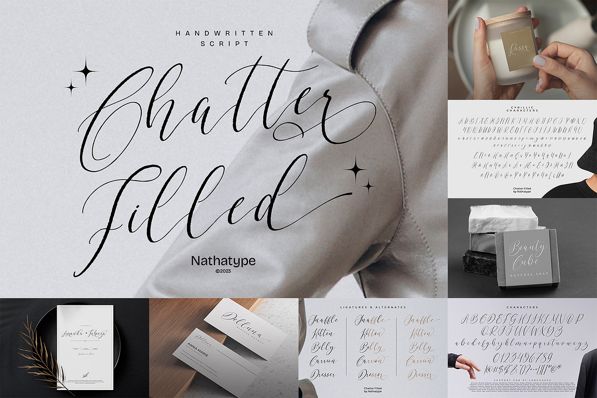 Modern Handwritten Vol 2 Font Bundle, a Script Font by Nathatype