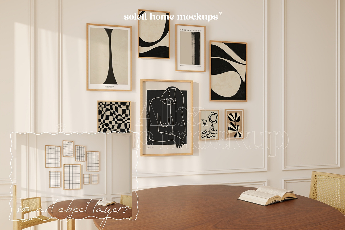 ALBA | Classy Dining Room Mockup Set, a Household Mockup by SoleilHomeMockups (Photo 3 of 11)