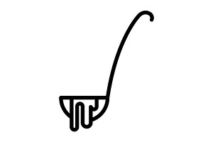 Ladle icon, an Outline Icon by Sumberpangan