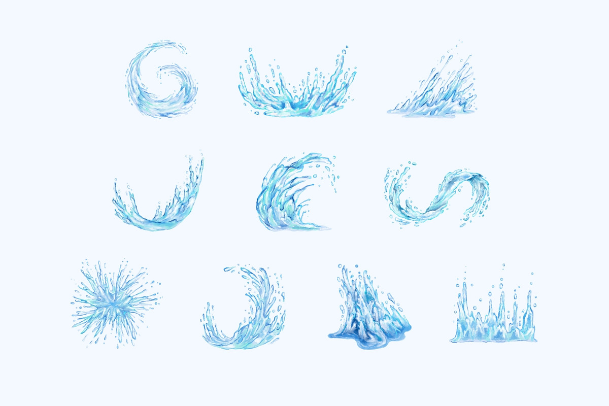 Water Splash, an Object Illustration by Deemak Daksina