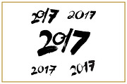 2017 Happy New Year Greeting Cards, a Background Graphic by GalaStudio (Thumbnail 6 of 6)
