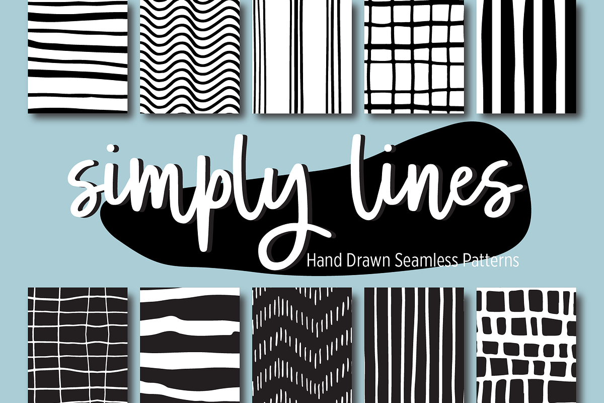 Hand Drawn Pattern Bundle, a Pattern Graphic by Suphansa (Photo 11 of 20)