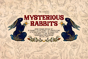 Mysterious Rabbits, an Animal Illustration by Ink Stories (Thumbnail 1 of 29)