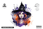 Halloween Spooky Witch PNG Bundle, a Seasonal Illustration by Creative Arslan (Thumbnail 9 of 11)