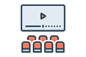 Interval movie color icon, a Duotone Icon by Creative priyanka