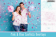 Pink and Blue Confetti Overlays, an Object Graphic by MixPixBox (Thumbnail 1 of 6)