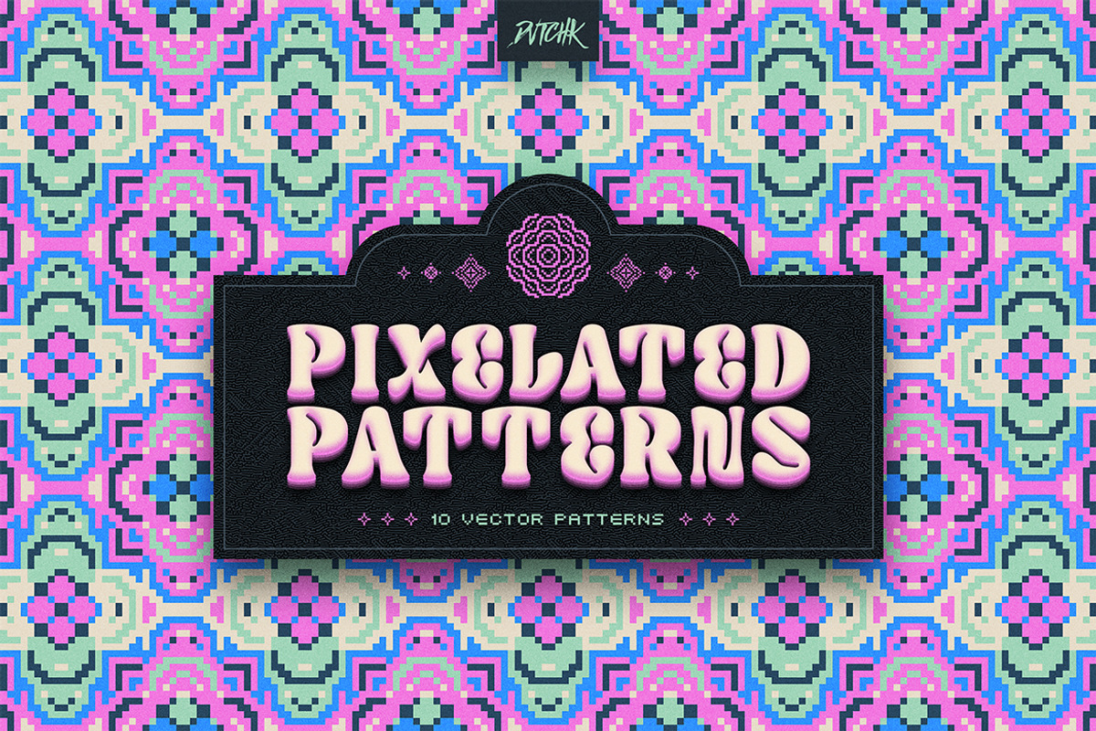 Pixel Mosaic Patterns | Vol. 10, a Pattern Graphic by dvtchk (Photo 4 of 10)