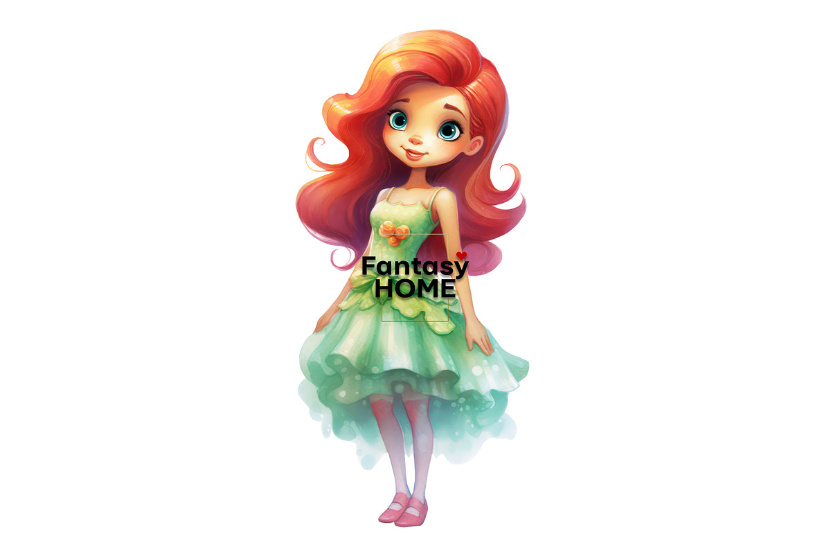 Little princess mermaid cliparts, an Object Graphic by JuliaStarArt-FantasyHome (Photo 7 of 8)