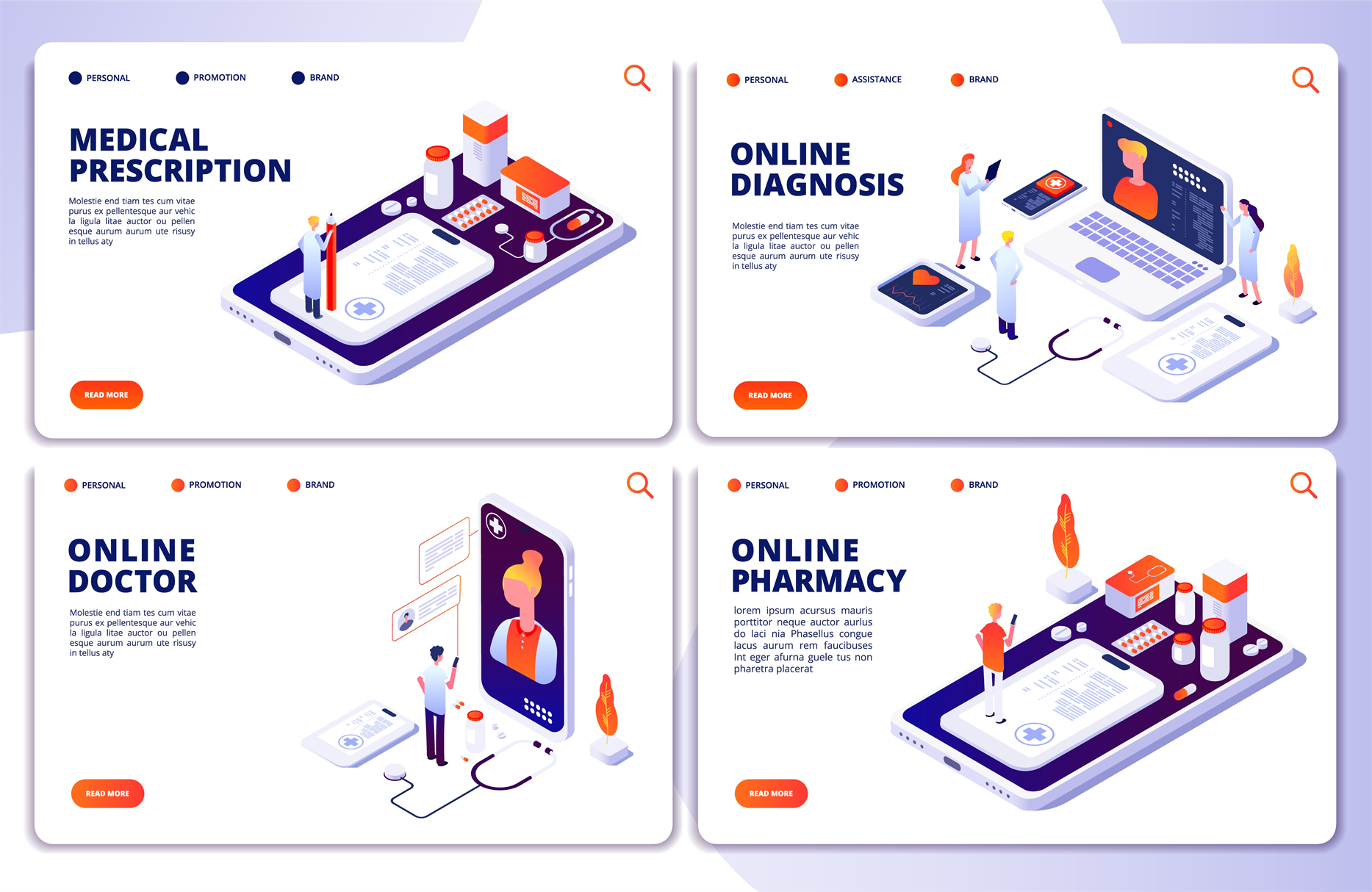 Vector Online Pharmacy Online Docto by Valerie Bodnar  Creative Market
