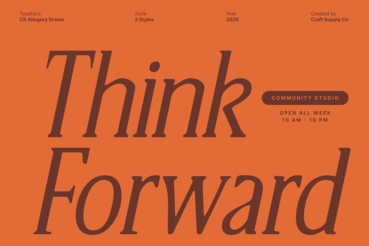 CS Allegory Drawn, a Serif Font by Craft Supply Co. (Photo 5 of 8)
