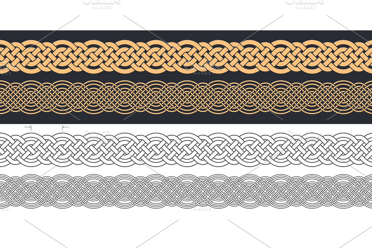 Celtic knot braided frame border, an Object Illustration by RevelStockart