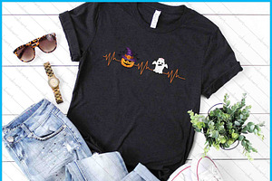 Halloween Nurse Heartbeat SVG, an Object Graphic by Creativeusart
