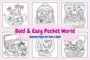 Pocket Word Coloring Book, a Decorative Illustration by Coco Bloom (Thumbnail 1 of 3)