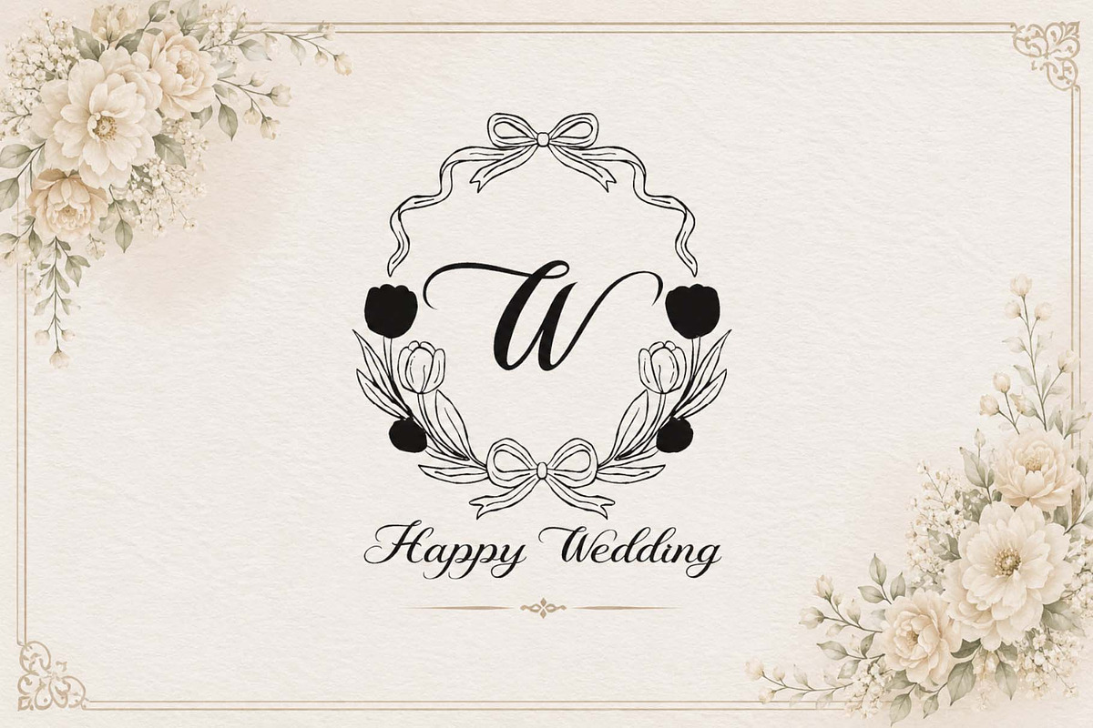 Savitri Flower Monogram, a Handwritten Font by Yoga Letter (Photo 2 of 6)