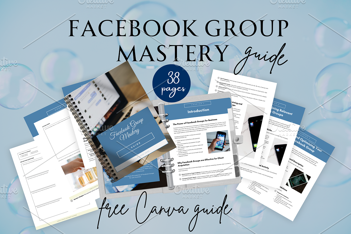 FACEBOOK GROUP MASTERY GUIDE, a Brochure Template by Daring Digies (Photo 1 of 7)