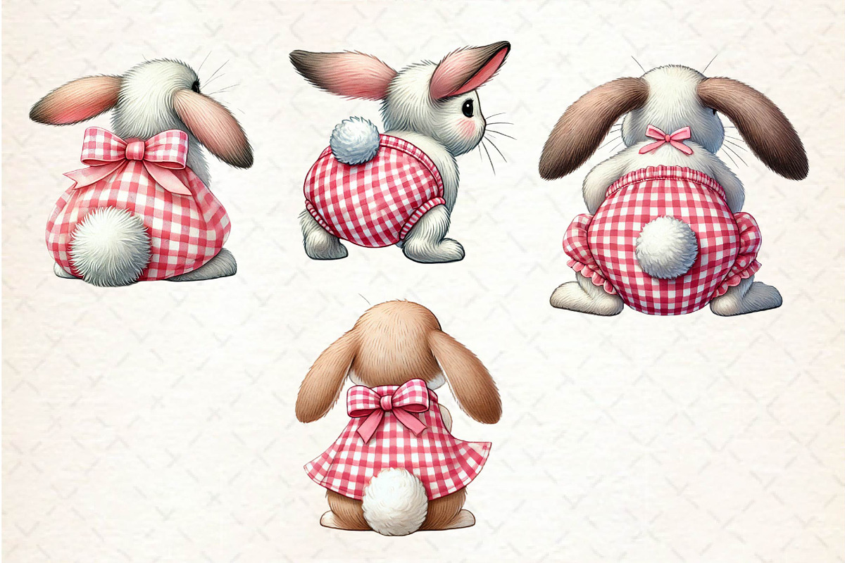 Cute Bunny Butt Sublimation Clipart, an Illustration by Dream Creation (Photo 5 of 5)