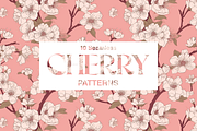 10 Cherry Blossom Patterns, a Pattern Graphic by Motifs (Thumbnail 3 of 12)