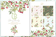 Cherry Botanical Frames Watercolor, a Decorative Illustration by WonderWonder (Thumbnail 4 of 7)