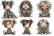 Modern Girl Clipart, an Illustration by DreamArtGraphic (Thumbnail 4 of 5)