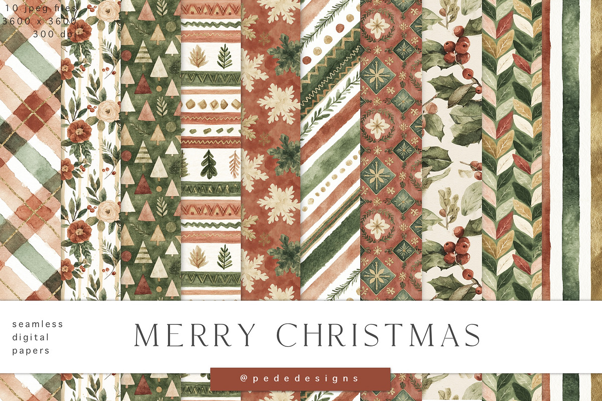 Merry Christmas Collection, a Seasonal Illustration by PeDe Designs (Photo 25 of 31)