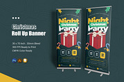 Christmas Night Party Roll Up Banner, a Print Template by Esensifiksi.studio (Thumbnail 1 of 2)