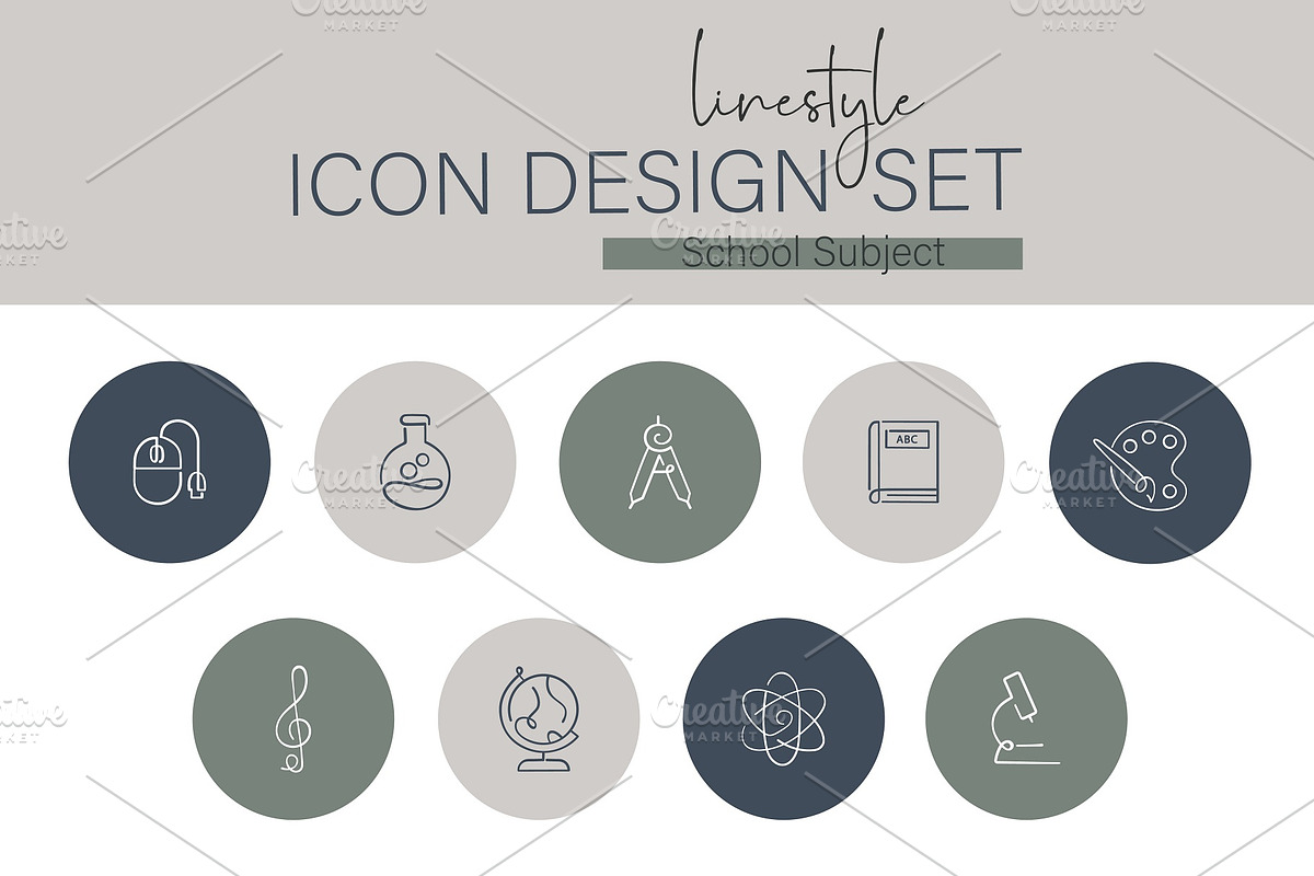 Linestyle Icon Design School Subject, an Outline Icon by pepulousdsg