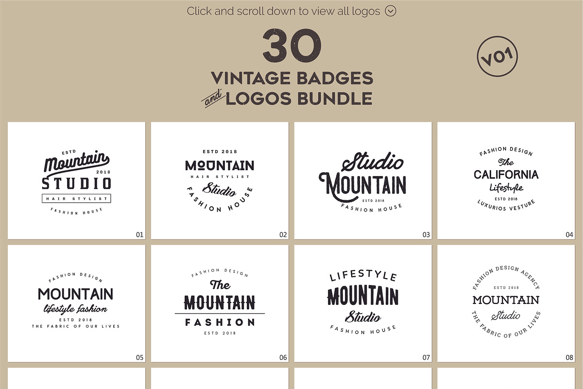 1200 Premade Logos Mega Bundle, a Branding & Logo Template by XpertgraphicD (Photo 11 of 60)