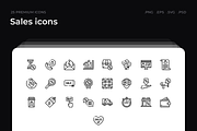 Sales icons, an Outline Icon by Wencory (Thumbnail 1 of 2)