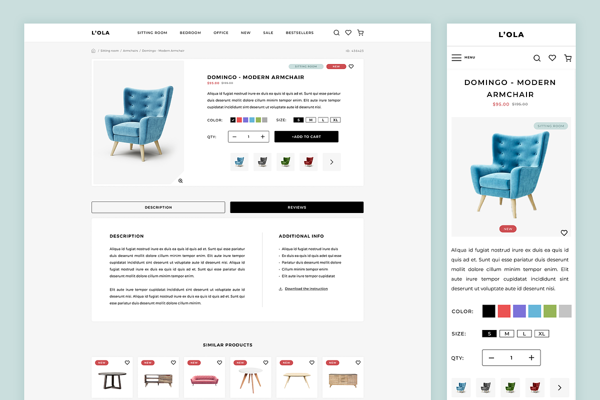 L'OLA - Figma E-Commerce Template, an UI Kit Template by Better Be a Designer (Photo 2 of 7)