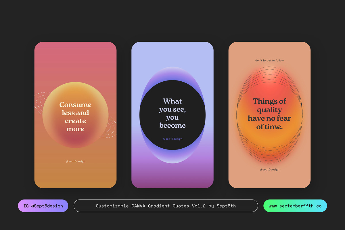 CANVA Aura Gradient Quotes BUNDLE, a Social Media Template by September 5th (Photo 17 of 21)