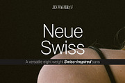Neue Swiss | 8 Weight Swiss Sans, a Sans Serif Font by Jen Wagner Co (Thumbnail 1 of 14)