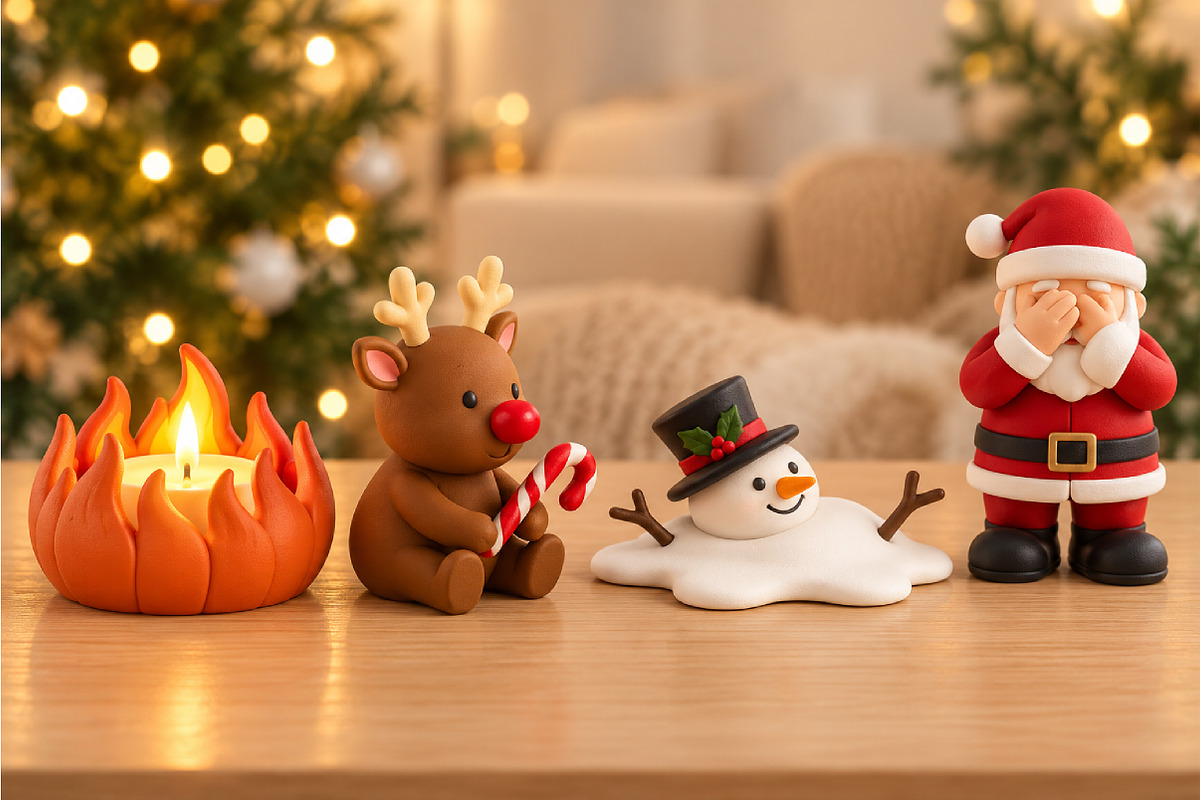 Santa Reindeer Snowman Decor STL, an Object 3D Model by Layerology (Photo 2 of 4)