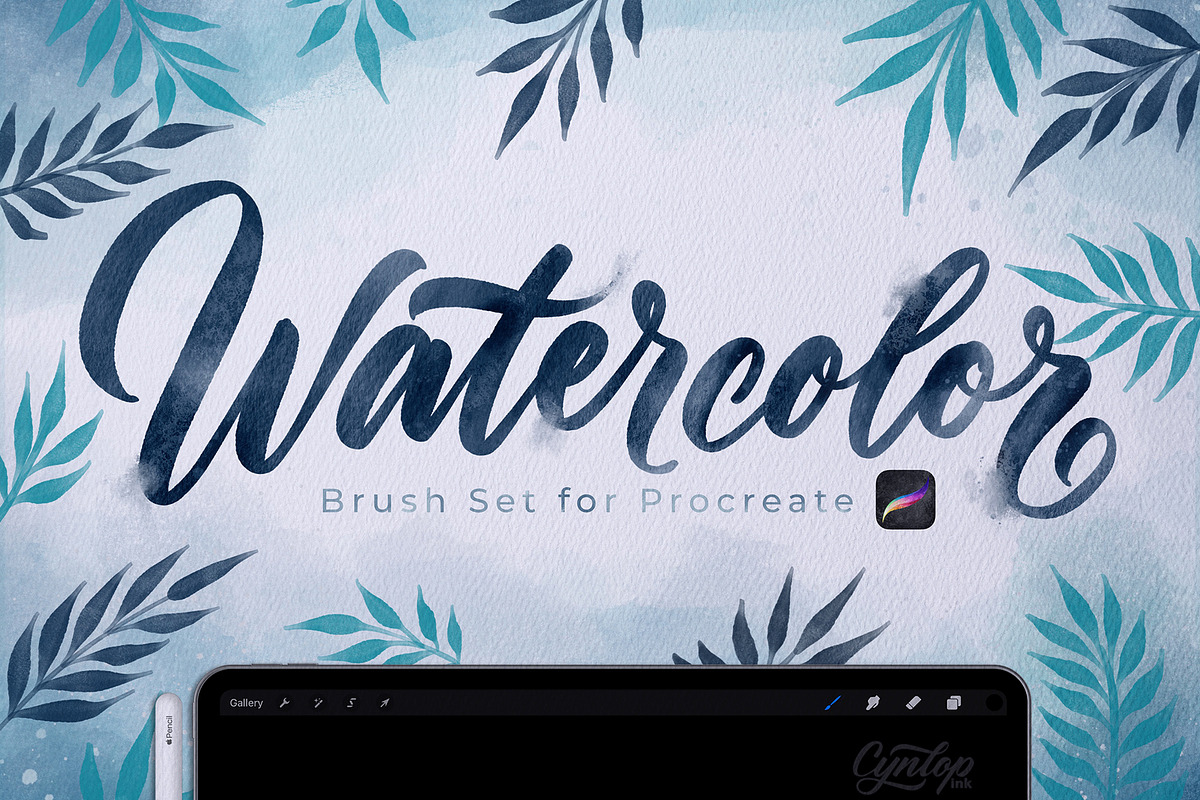 Watercolor Procreate Brush Set, a Brush Add-On by Cynlop Ink (Photo 1 of 10)