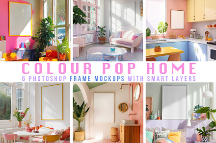 Pop: Interior frame mockup bundle, a Household Mockup by Amy Louise Baker