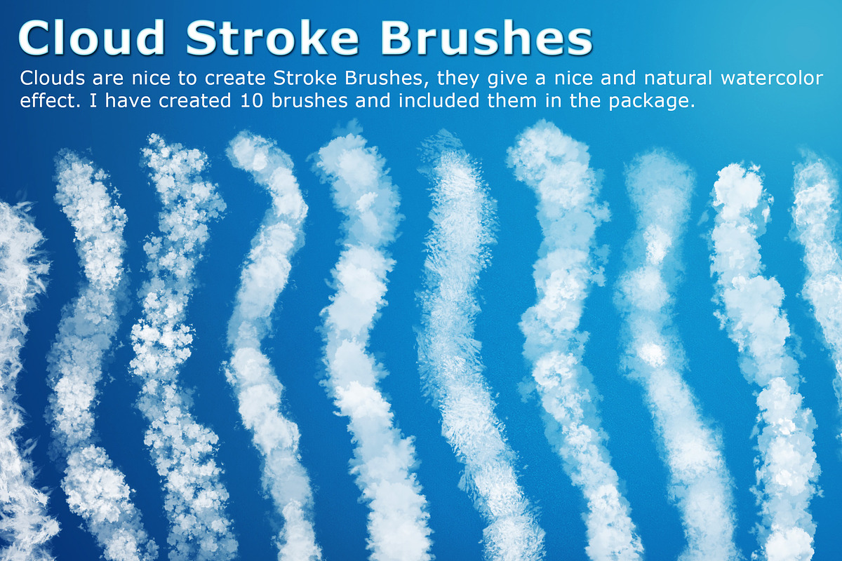 100 Cloud Brushes +Extras, a Brush Add-On by xresch (Photo 8 of 10)