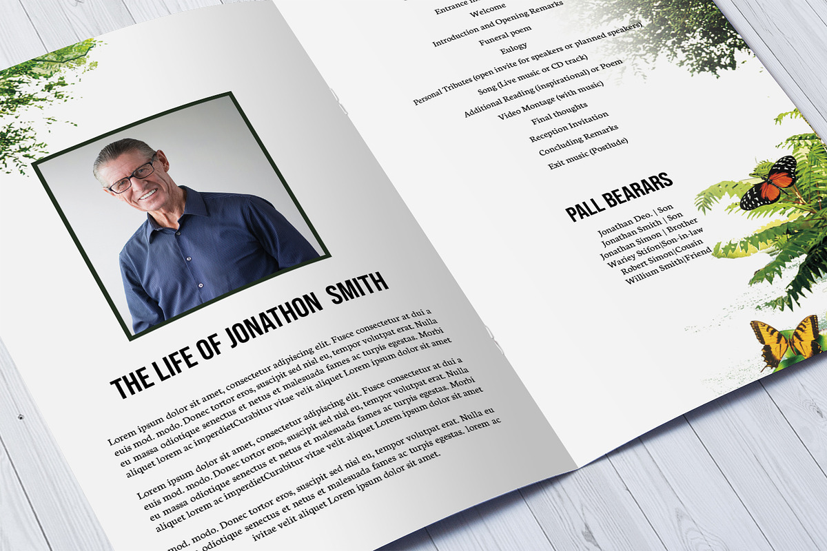 Funeral Program Template, a Brochure Template by Template Shop (Photo 2 of 5)