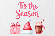 Pink Christmas Bundle, an Illustration by DreamCafeArt (Thumbnail 5 of 8)