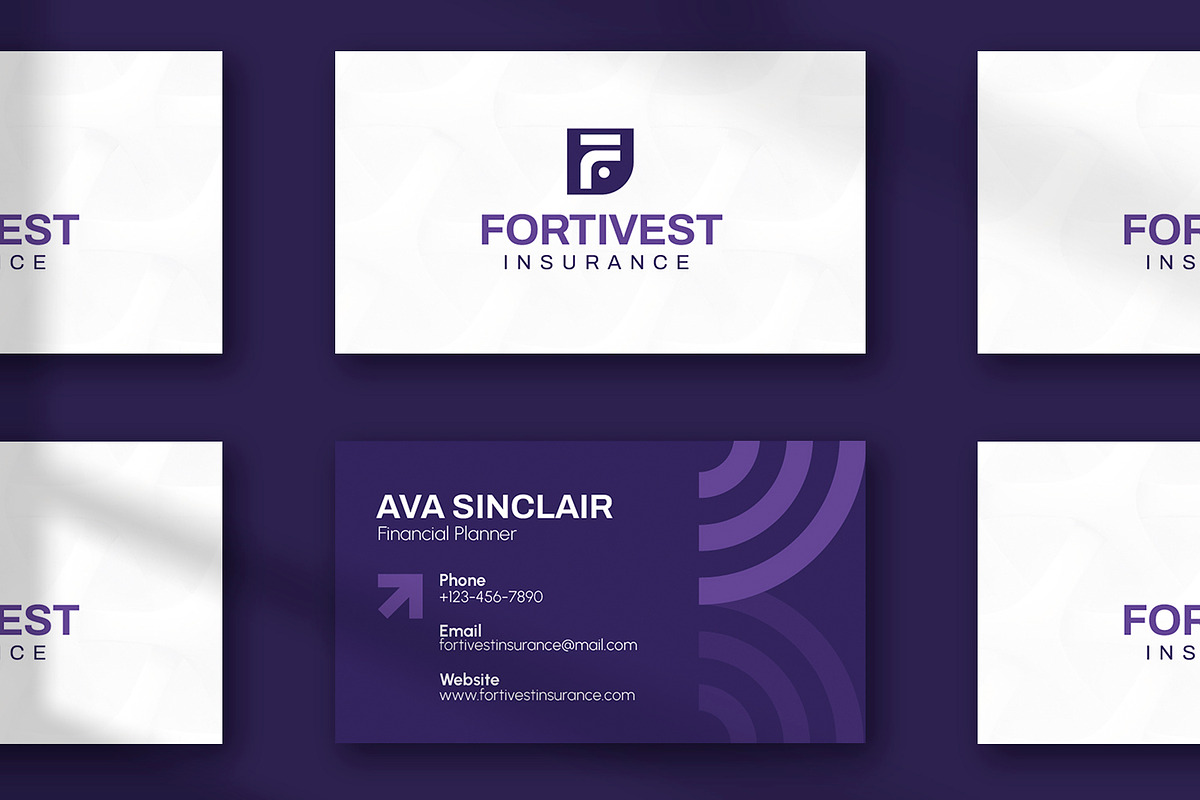 Fortivest Insurance - Business Card, a Business Card Template by Esensifiksi.studio (Photo 3 of 3)