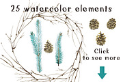 Winter Forest Watercolor Set, a Decorative Illustration by WBS Design (Thumbnail 5 of 6)