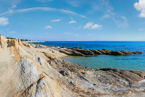 Summer Sithonia rocky coast, Greece., a Nature Photo by YuriyB