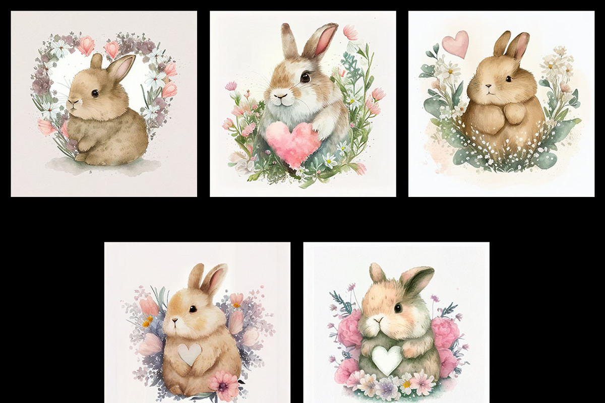 Valentine bunny happy valentines day, an Object Graphic by MyLittleMeow (Photo 4 of 7)