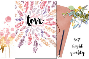 Love And Leaves Cards