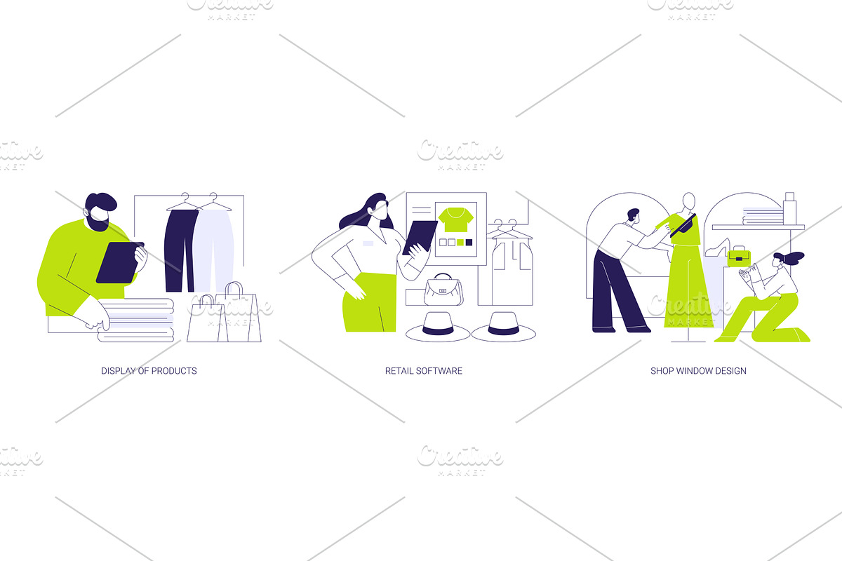 Apparel retailer isolated cartoon, a Finance Illustration by Visual Generation