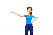 Jenny Cartoon 3D Character Promo Set, a Person Illustration by Oleg Ribar (Thumbnail 5 of 26)